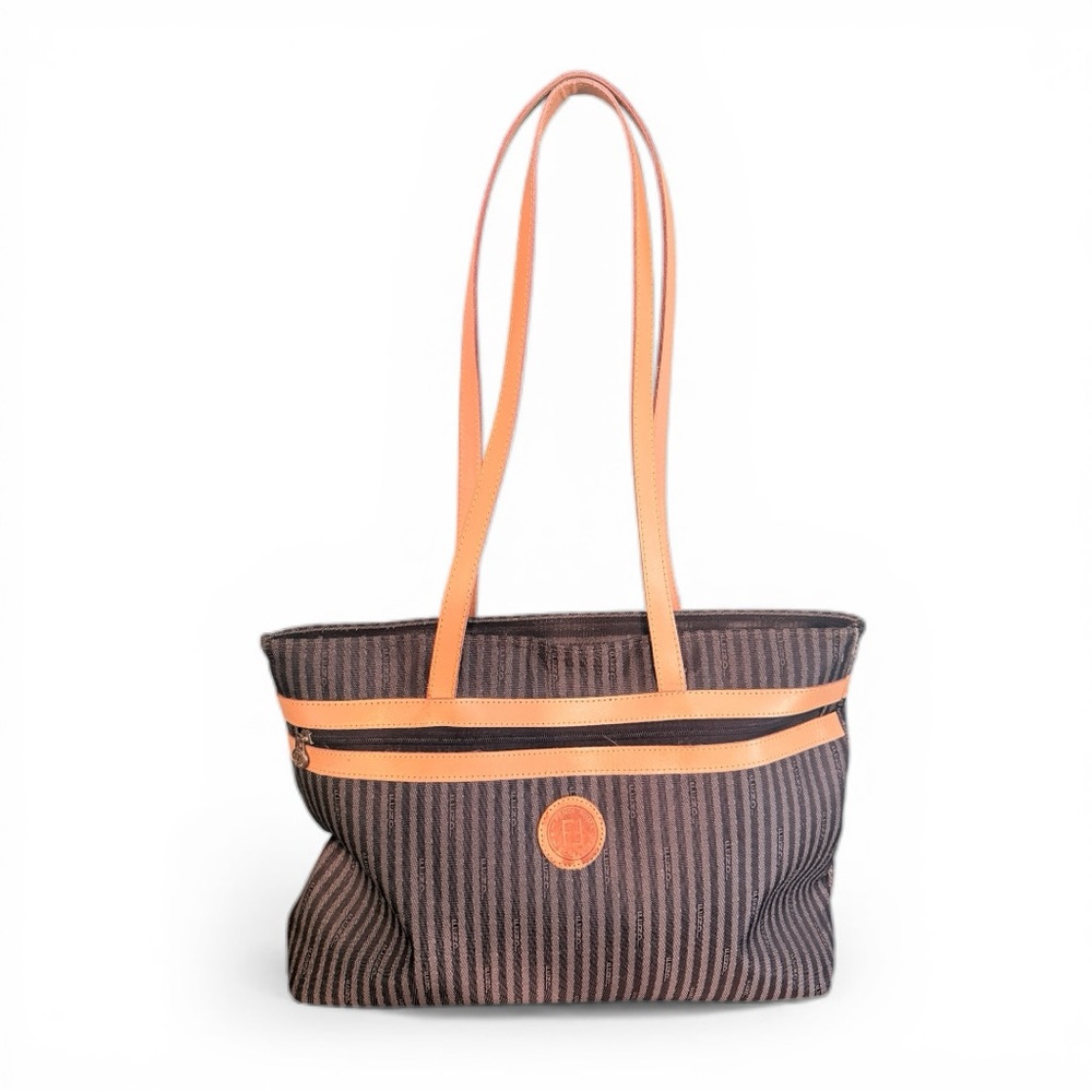 Vintage Fendi Pequin Stripe Tote Bag - Picture 2 of 15